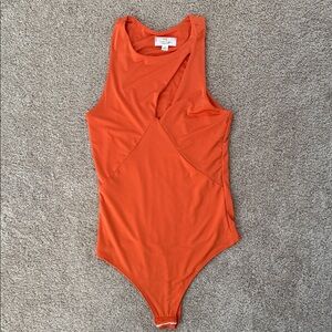 Sleeveless Orange Girls' One-Piece Bodysuit